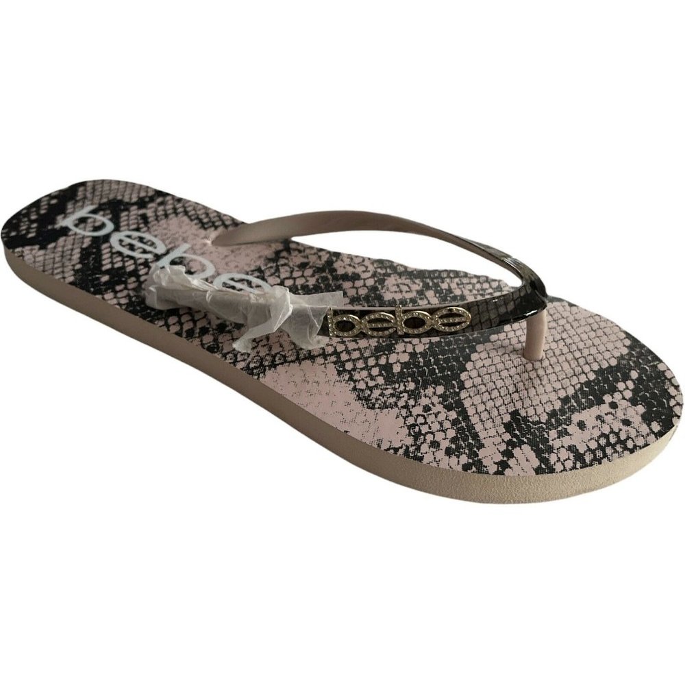 🌹NWT Women’s Sandals BEBE THALIA Animal Print In Black Size 8 - Picture 7 of 11
